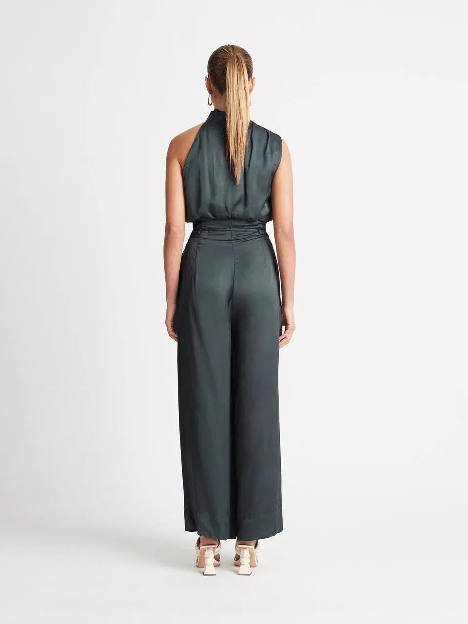 Sheike Gracie Top and High Waist Pants Set Grey Size 10 photo 3