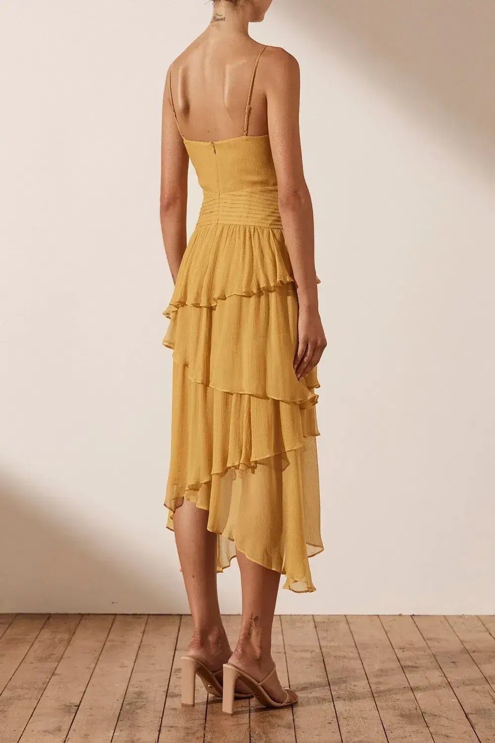 Shona Joy Iris Pin Tuck Frill Midi dress photo 2