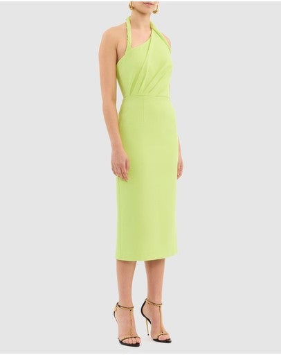 Rebecca Vallance Aria Halter Midi - Lime photo 2