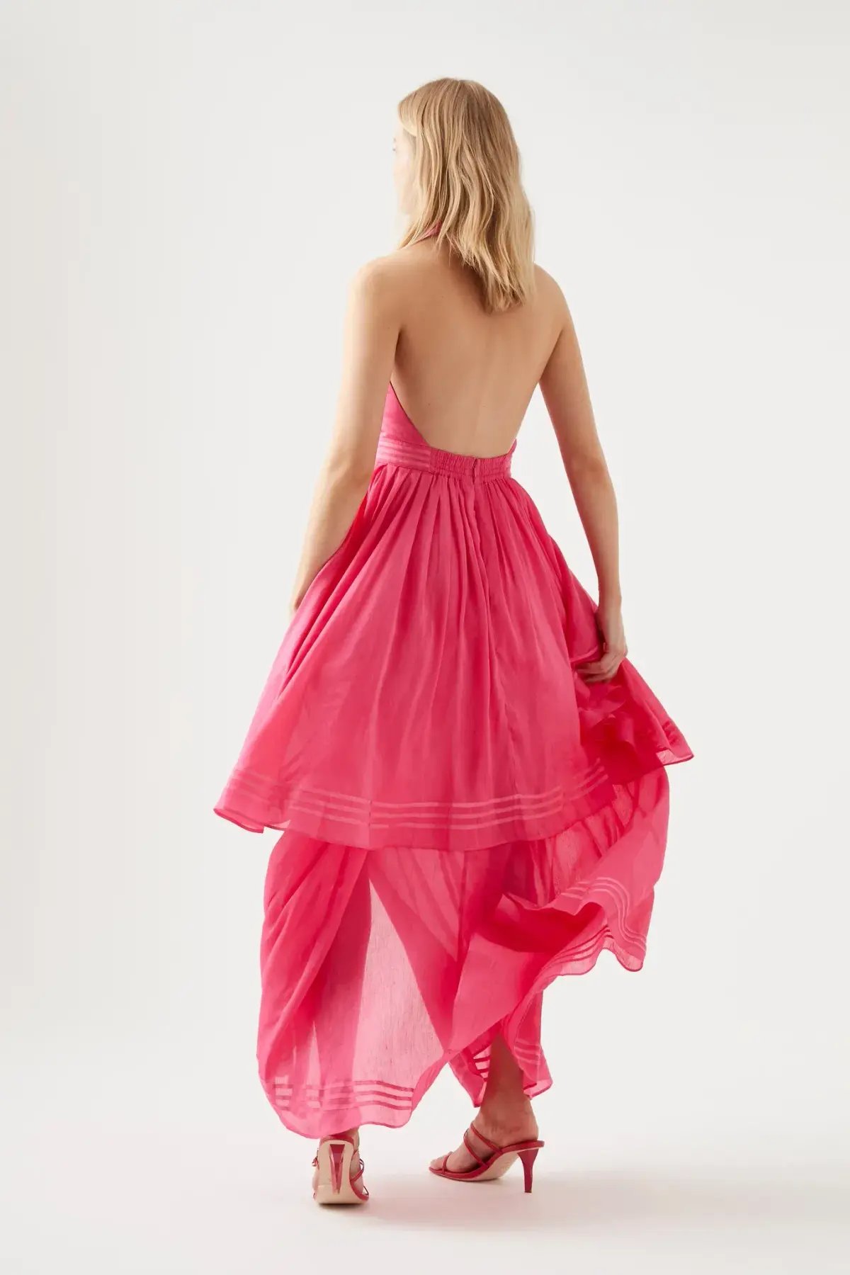 Aje Sienna Maxi Dress Pink Size 8 photo 3