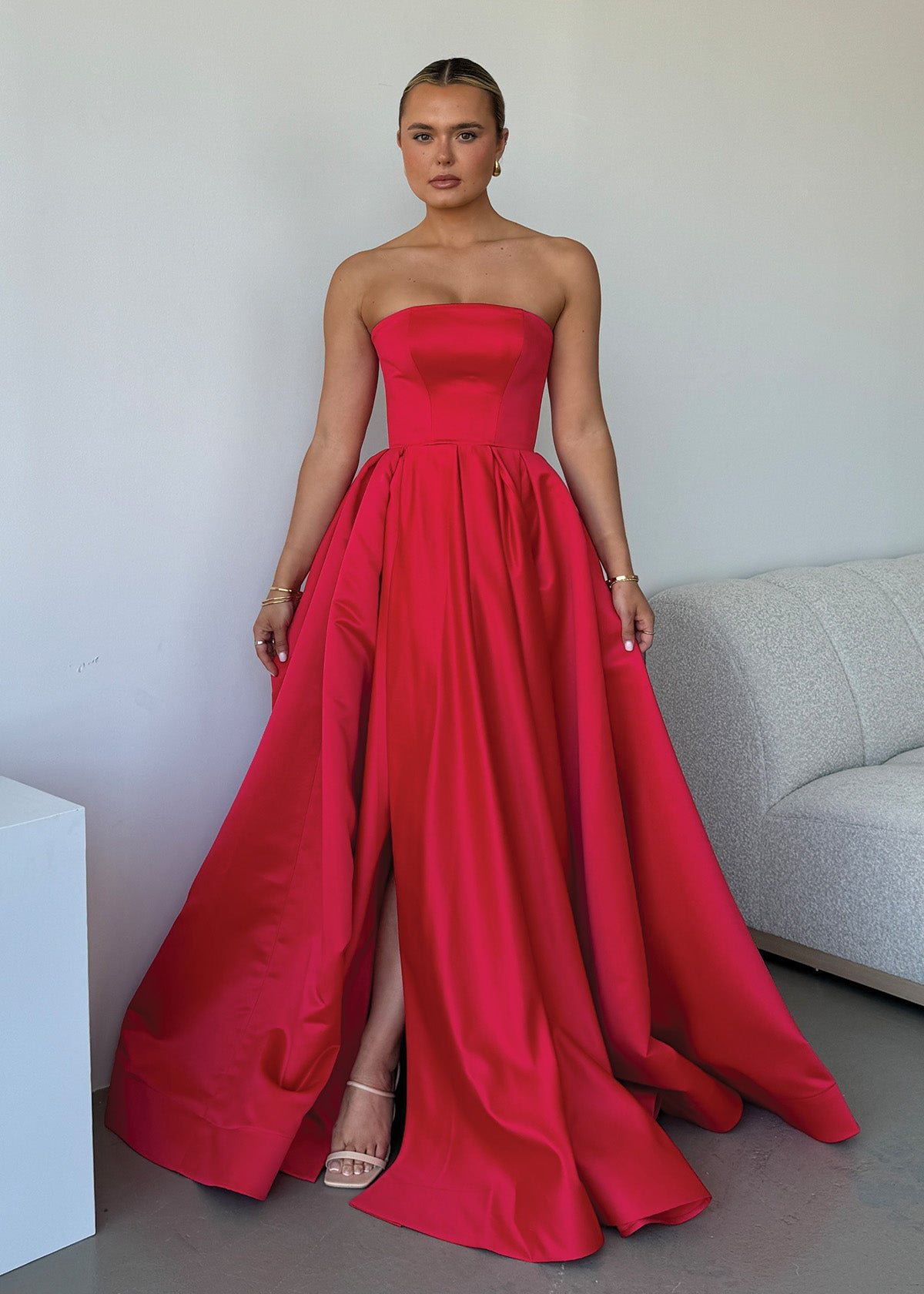 Macie Gown in Red photo 3