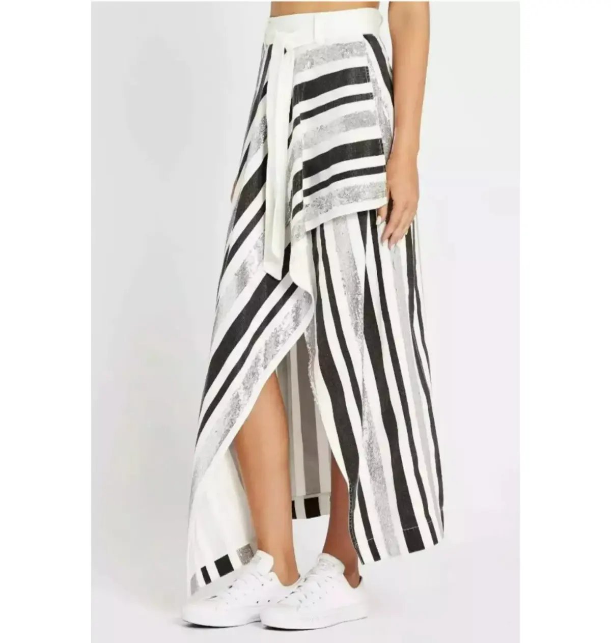 Sass and Bide The Front Row Maxi Skirt Black/Silver Size AU 6 photo 2