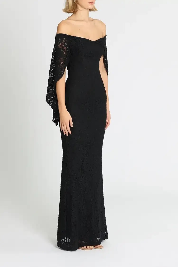 Pasduchas Flourish Gown Black Size 8 photo 2