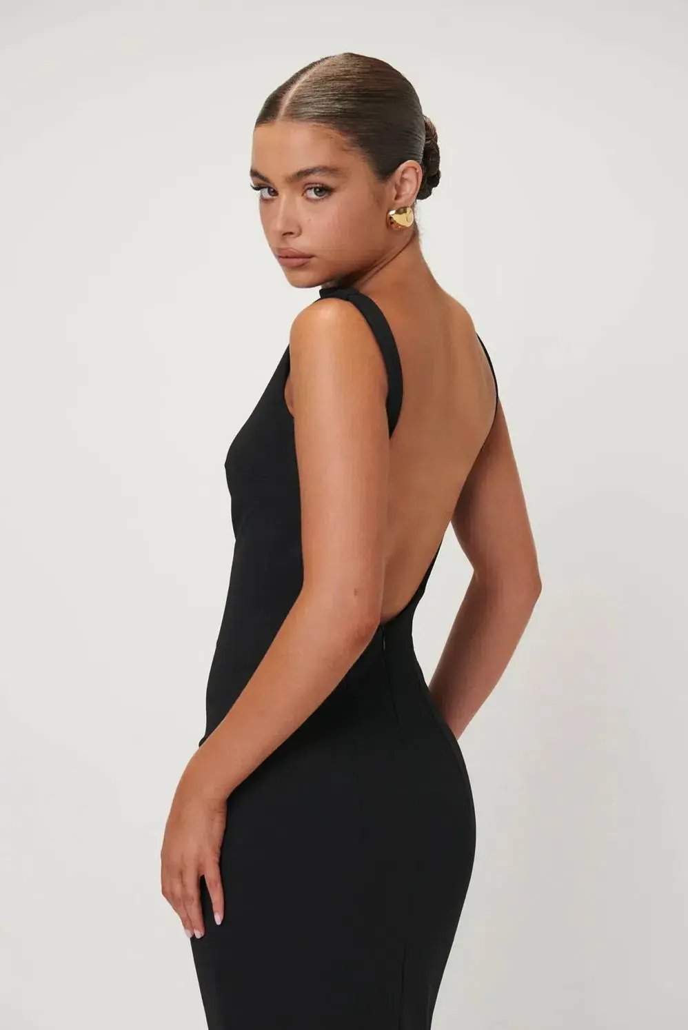 Effie Kats Verona Gown Black Size 8 photo 3