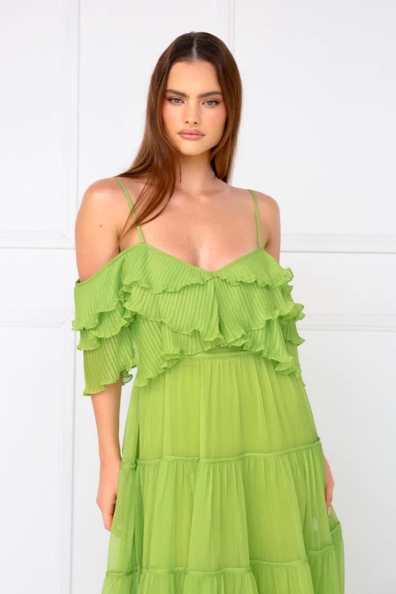 TALULAH COSMOS MIDI DRESS - MOJITO LIME photo 6