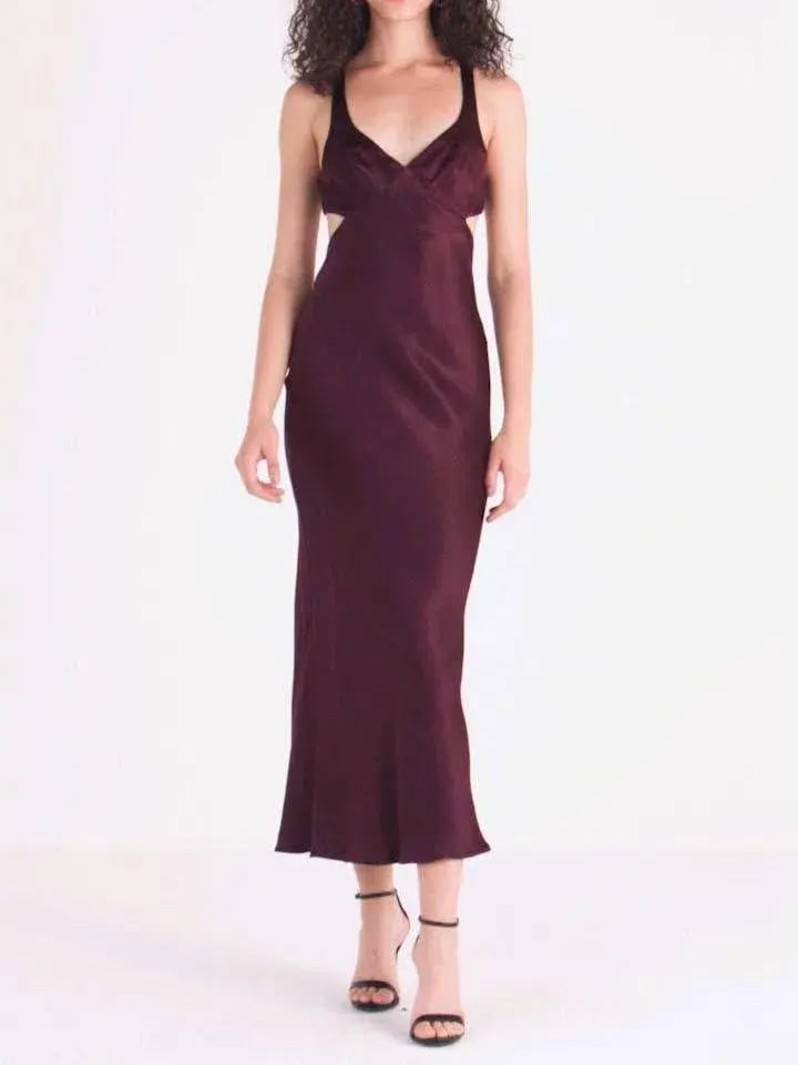 BEC AND BRIDGE CAROLINE CUT OUT DRESS PLUM photo 3