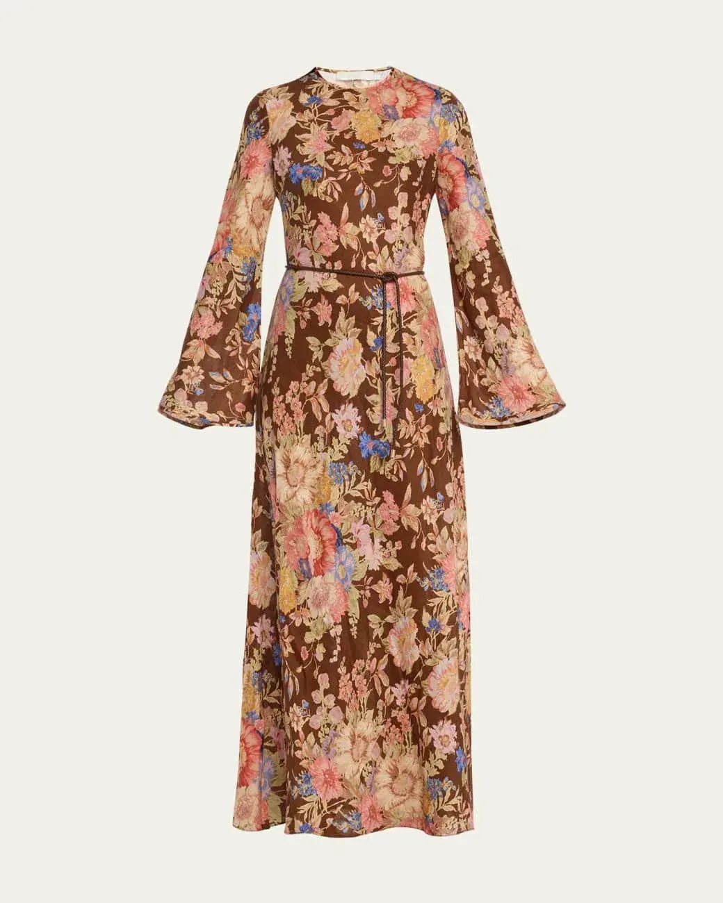 Zimmermann August Bias Maxi Dress Chocolate Floral Size 4 / AU 16 photo 7