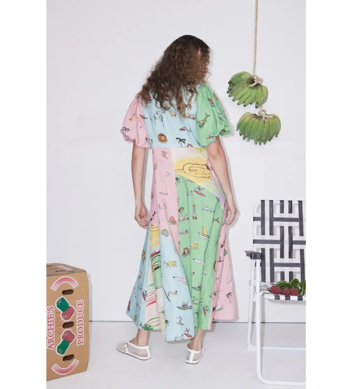 Alemais Jet Midi Dress Multi Print Size AU 8 photo 5