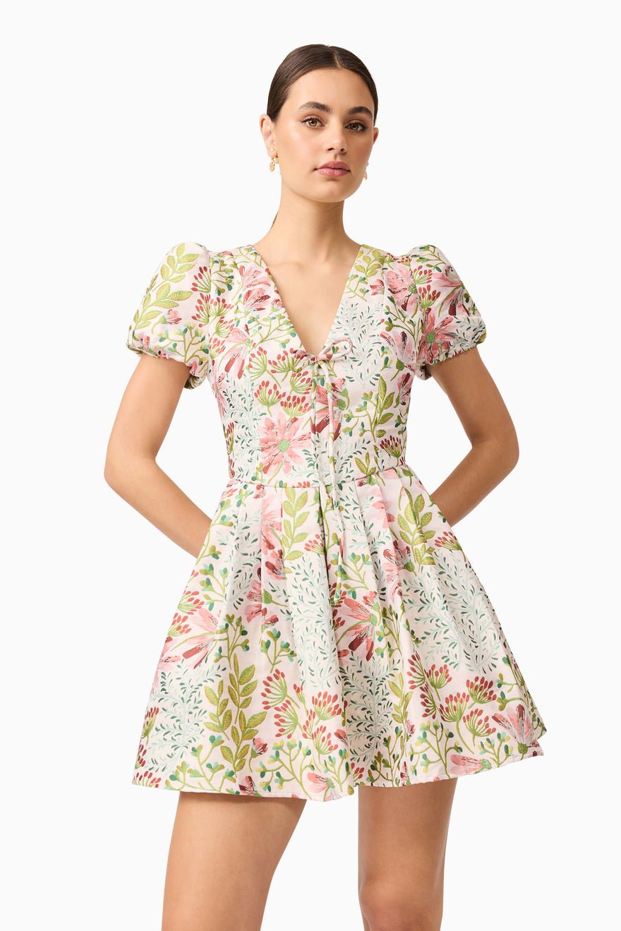 Elliatt Calaantha Puff Sleeve Mini Dress - Multi photo 2
