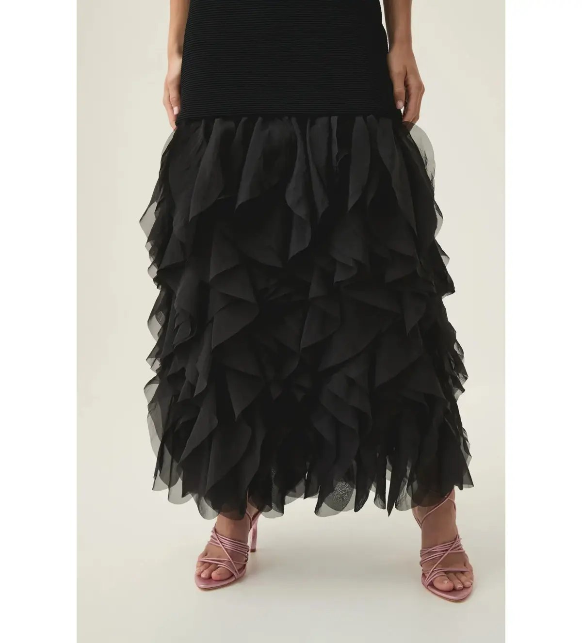 Aje Elations Knit Maxi Dress Black Size AU 8 photo 2