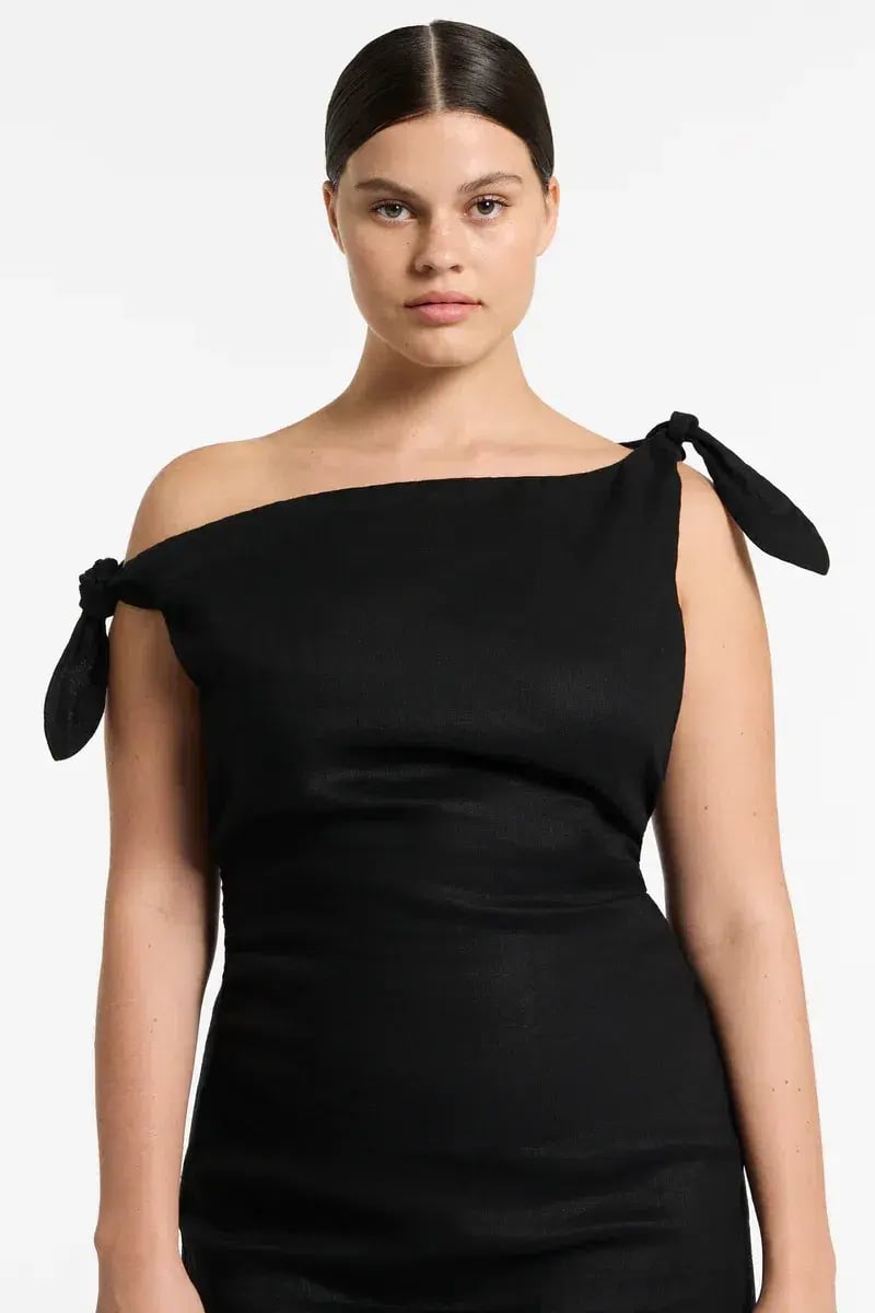Sir The Label Bettina Off Shoulder Dress In Black Size 12 photo 7