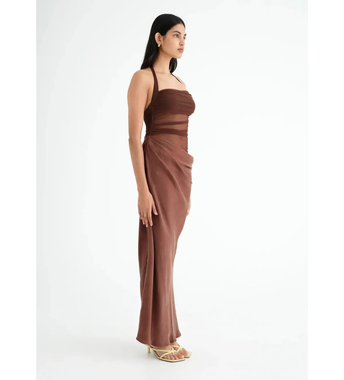 Benni Gina Maxi Dress in Chocolate Size AU 6 photo 2