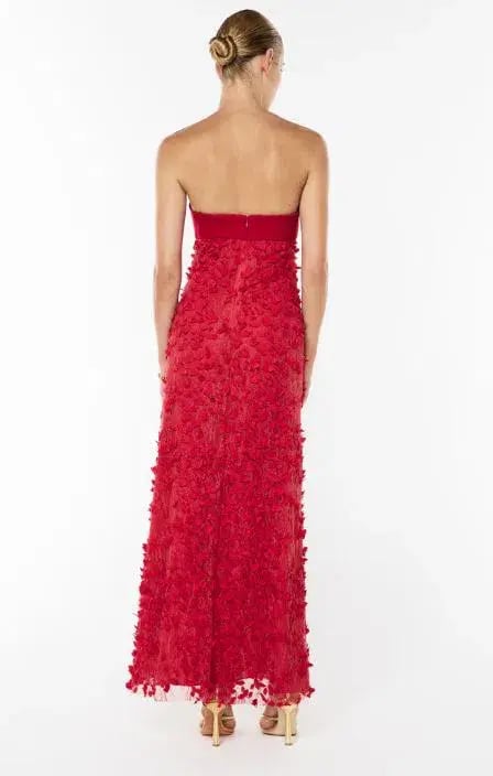 Manning Cartell Enchantment Balconette Gown in Scarlet Red Size 8 photo 3