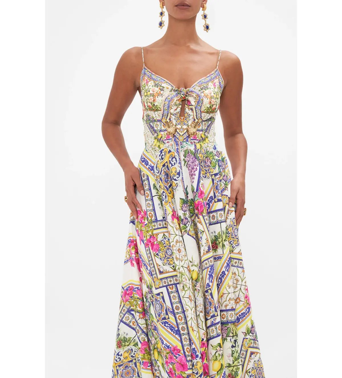 Camilla The Amalfi Amore Long Dress Multi Size 10 photo 3