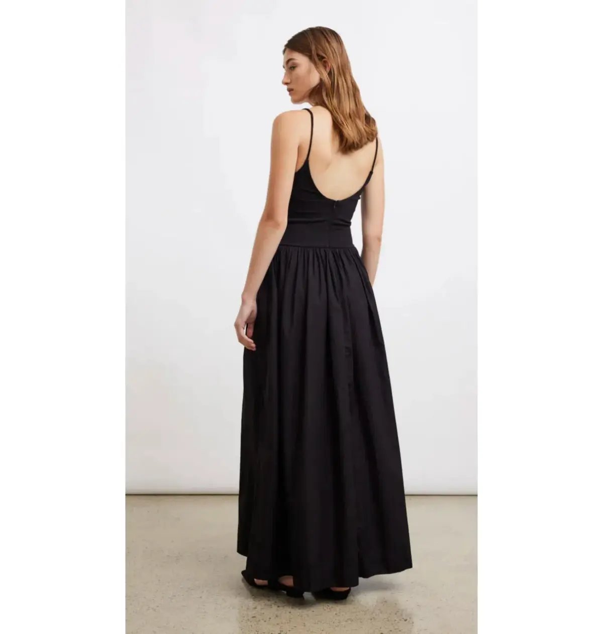 Esse Studios Tri Knit Cotton Dress Black Size AU 8 photo 3