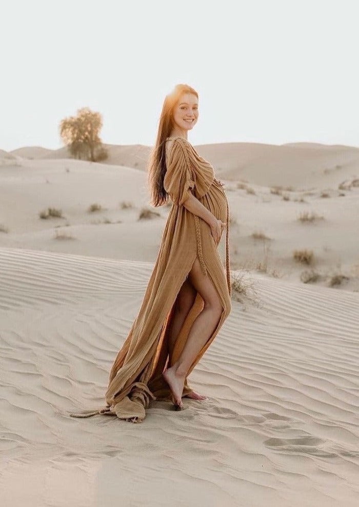 Chic Le Frique Ophelia Maxi Dress, Caramel photo 2