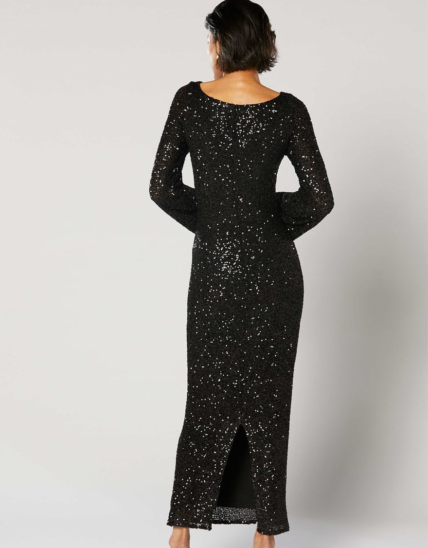 Winona Halle Midi Dress, Black photo 2