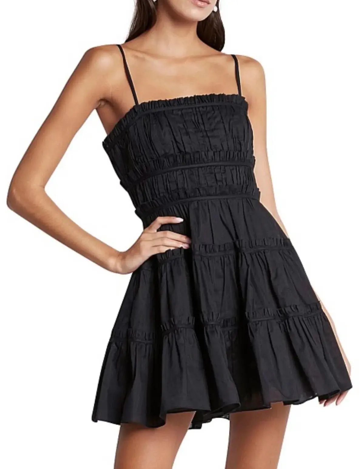Aje Breathless Mini Dress Black Size 4 / XXS photo 2