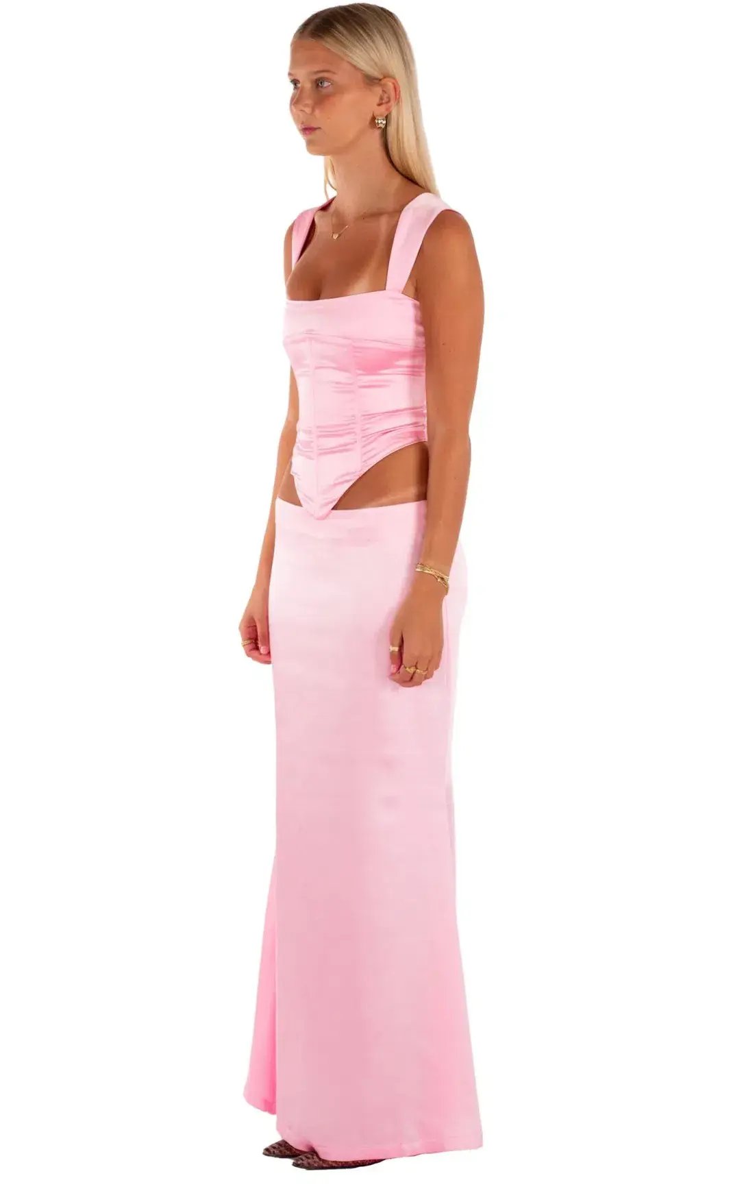 I Am Delilah Valerie Corset and Maxi Skirt Set in Candy Pink Size S / AU 8 photo 4
