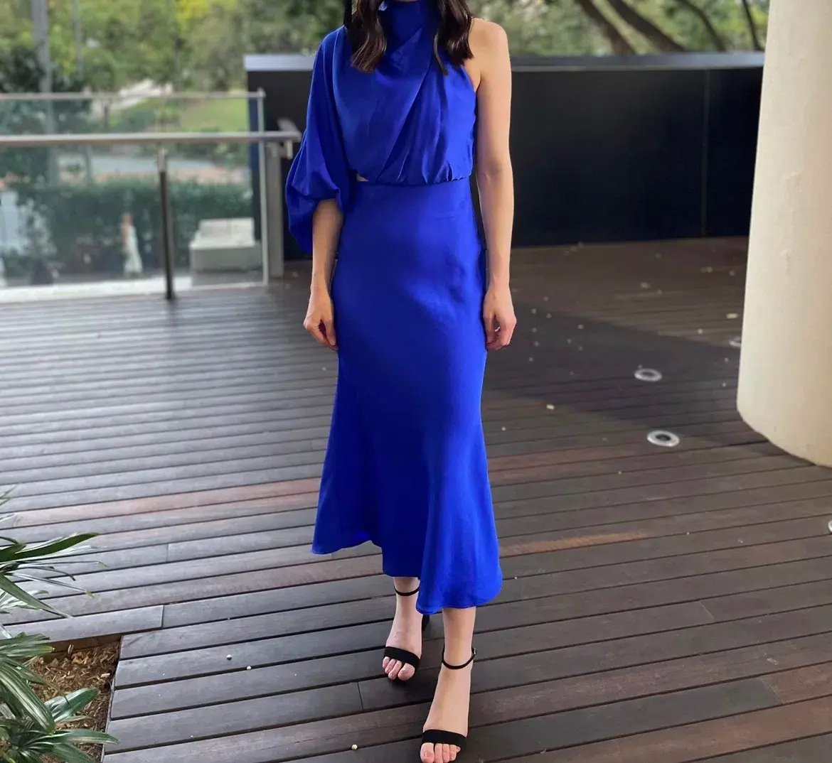 Sheike Olivia Maxi Dress Cobalt Blue Size 6 photo 6