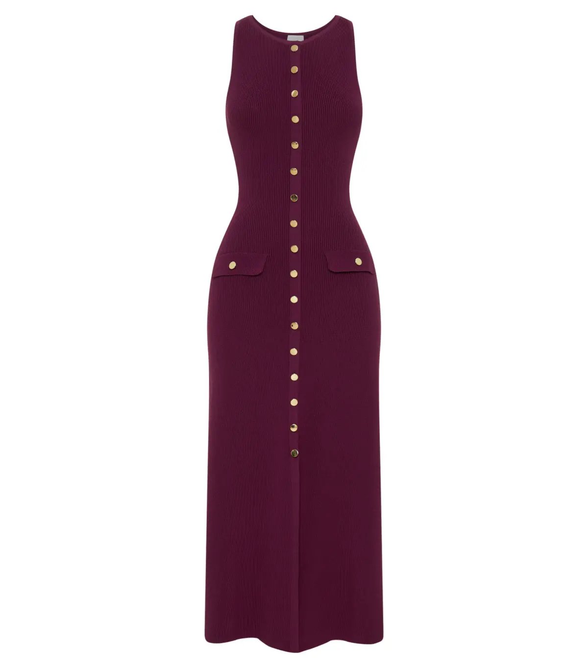 Meshki Sawyer Sleeveless Buttoned Maxi Dress Plum Size XXS / AU 4 photo 4
