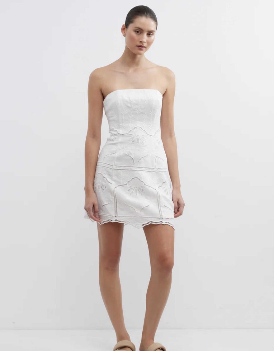Pasduchas Bonita Strapless Dress, White photo 2