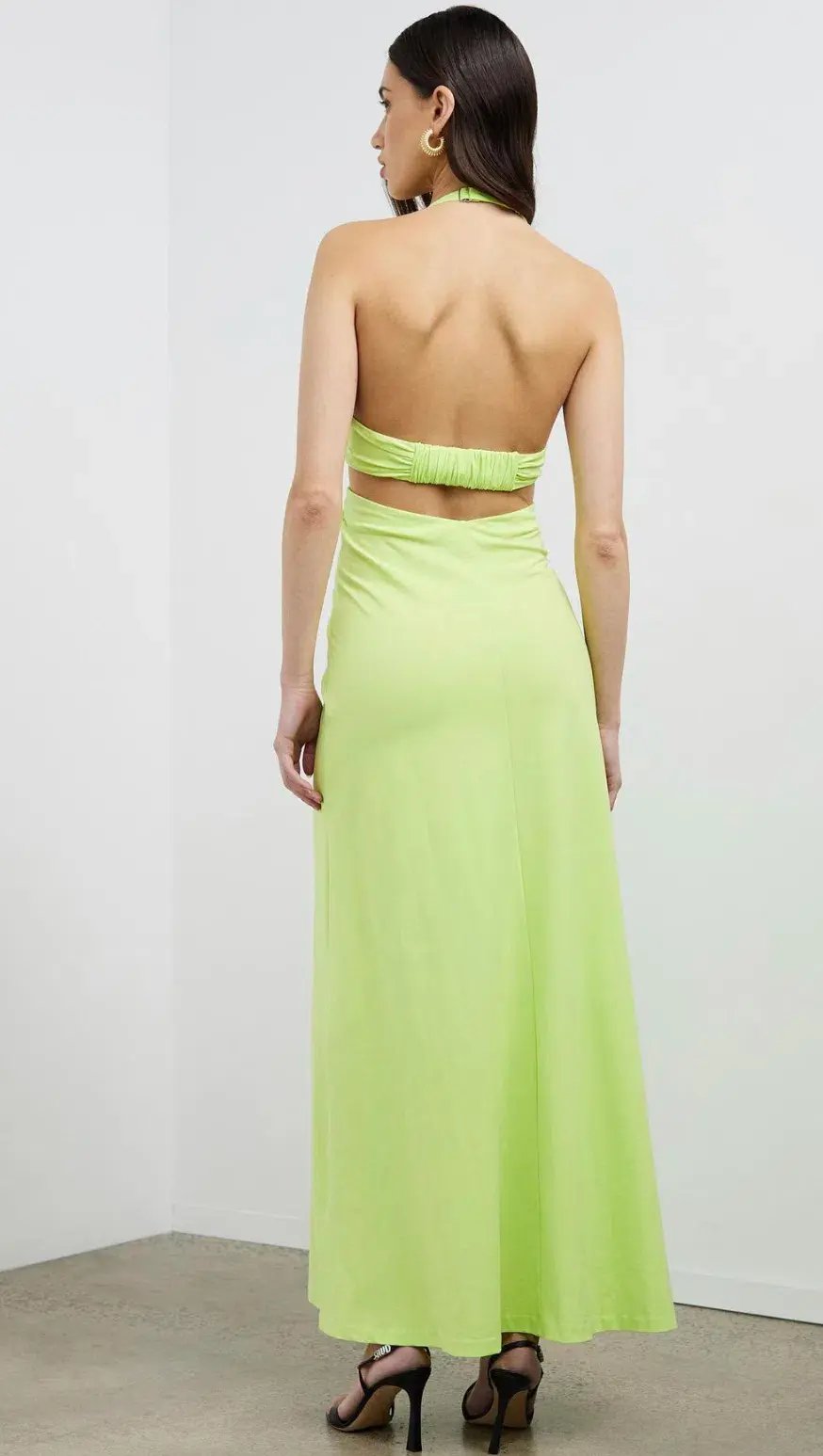 Camilla And Marc Zandar Cut Out Halter Dress In Apple Sorbet Au Size 12 photo 5