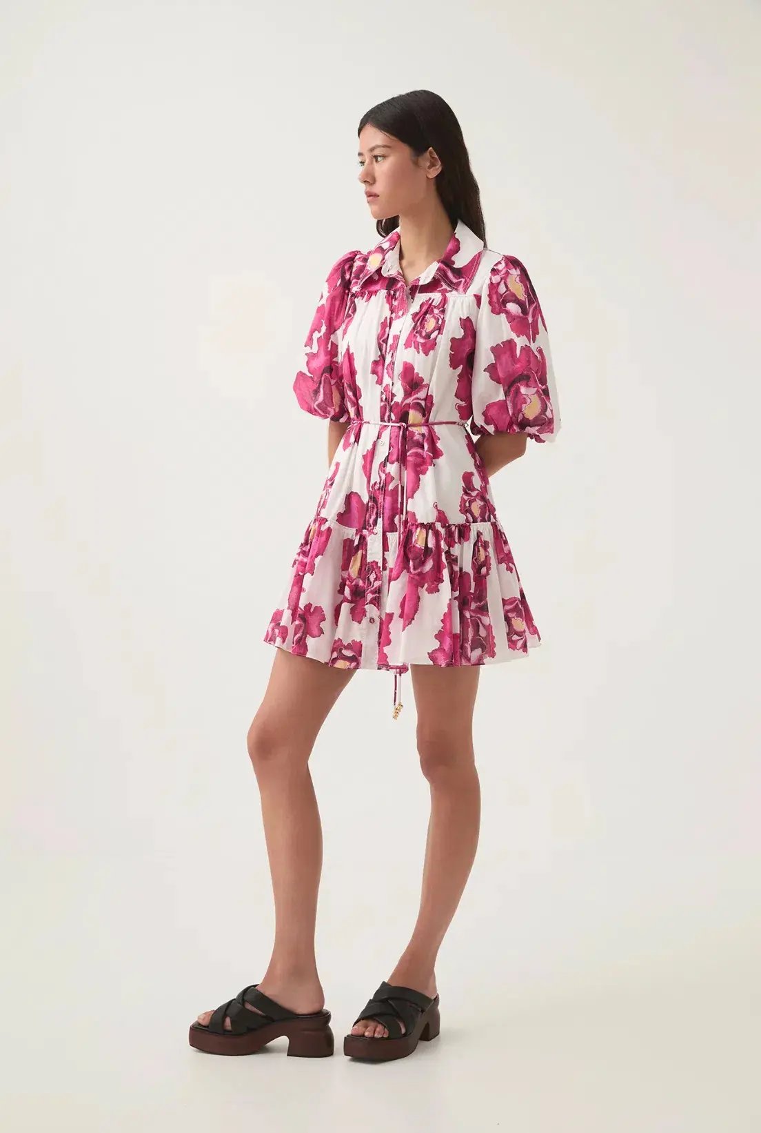 Aje Eliza Smock Mini Dress Boldly Blooming Size S / AU 8 photo 4