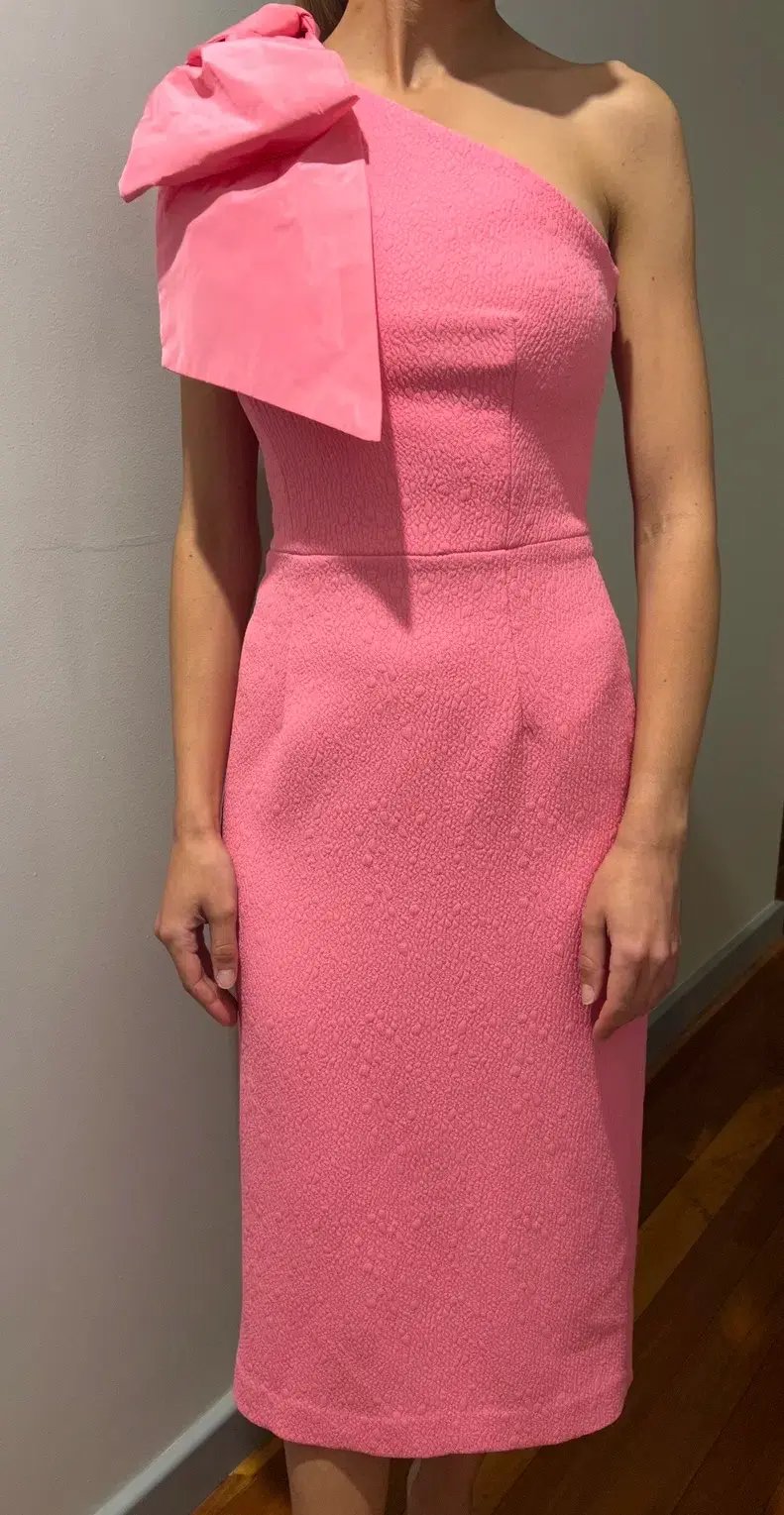Rebecca Vallance Montez Midi Dress Pink Size 6 photo 2