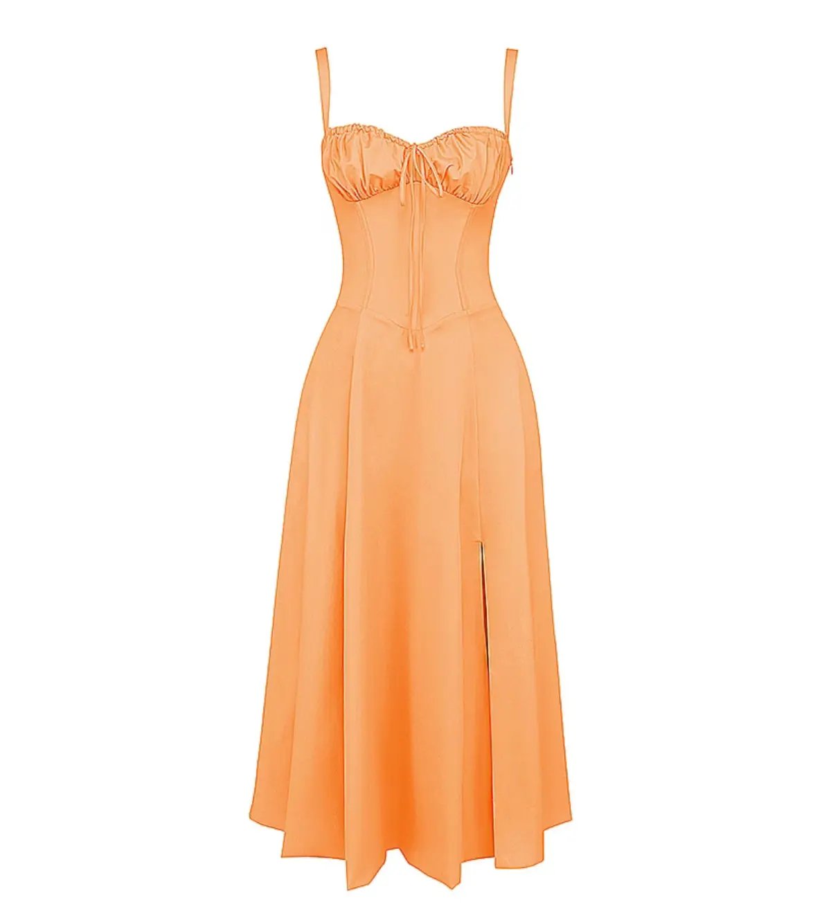 HOUSE OF CB Carmen Tangerine Bustier Sundress Size L+/ AU 14 photo 2