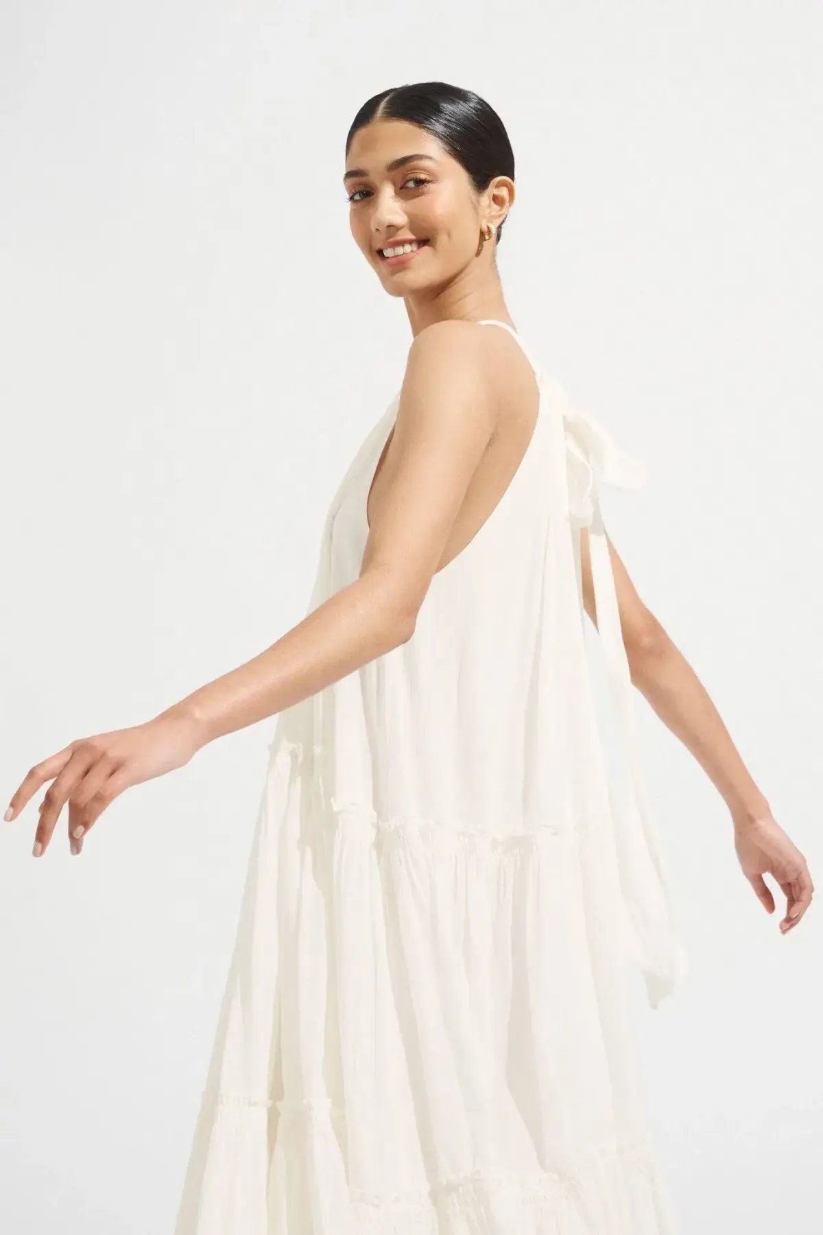 Steele Playa Cotton Maxi Dress Chalk White Size M / AU 10 photo 6