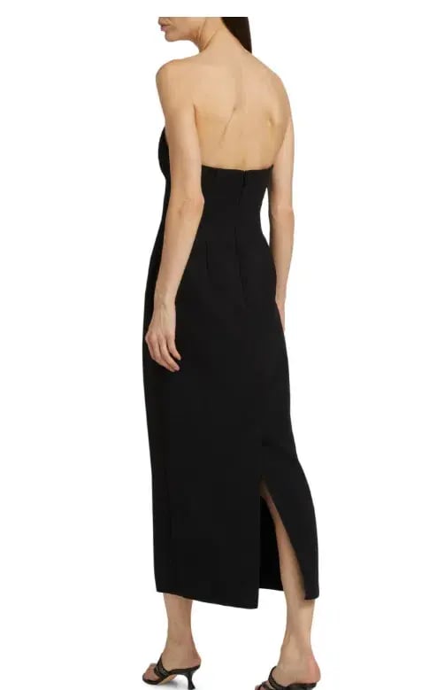 Acler Whitnell Bandeau Midi Dress  Black  Size AU 10 photo 2