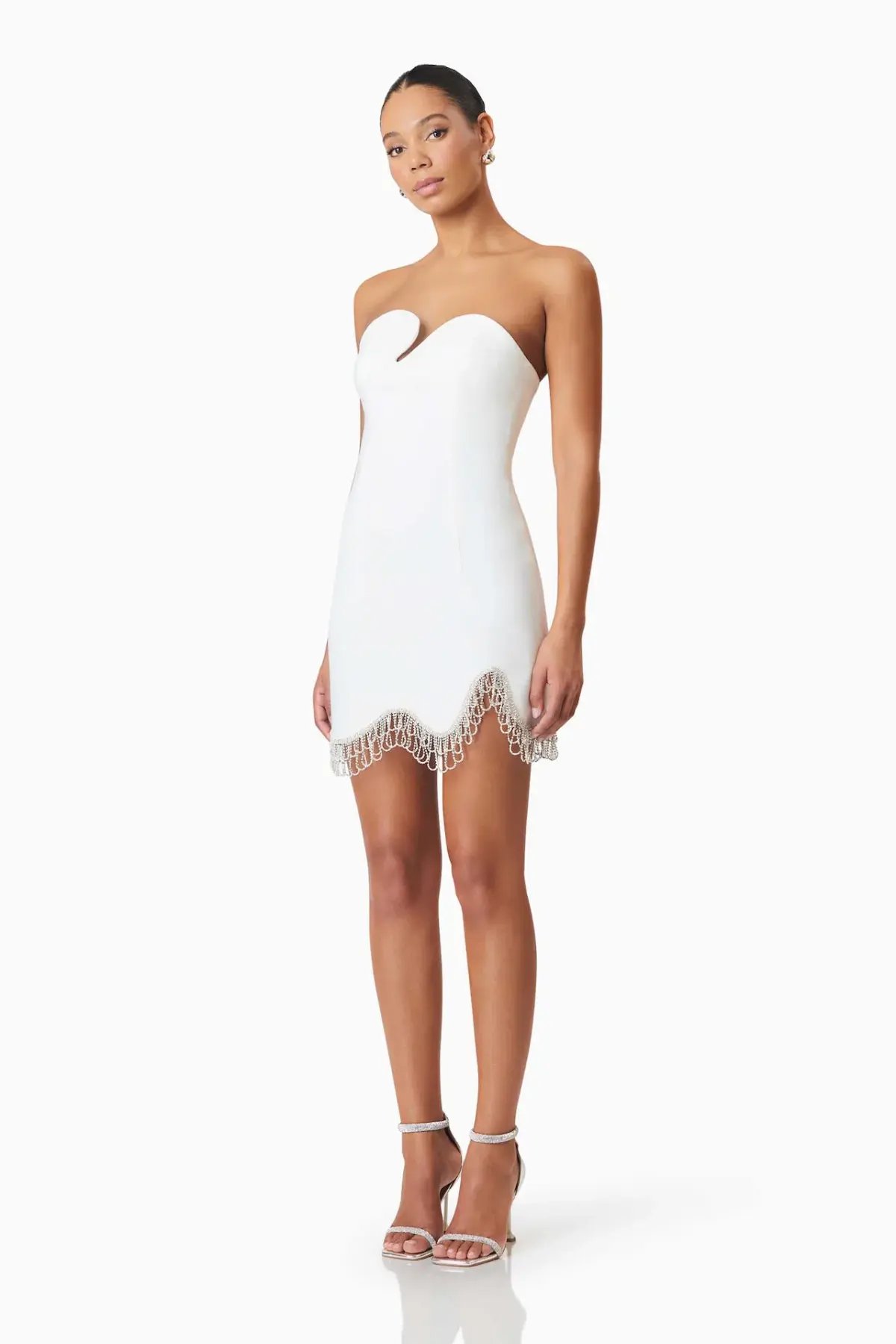 Elliatt Delia Party Mini Dress in White Size 8 photo 2