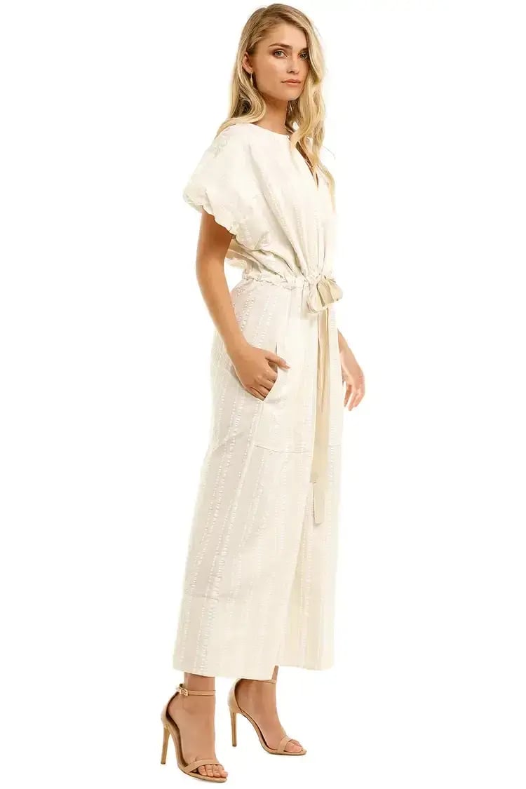 Lee Mathews Elka Puff Dress in Beige Size AU 10 photo 2