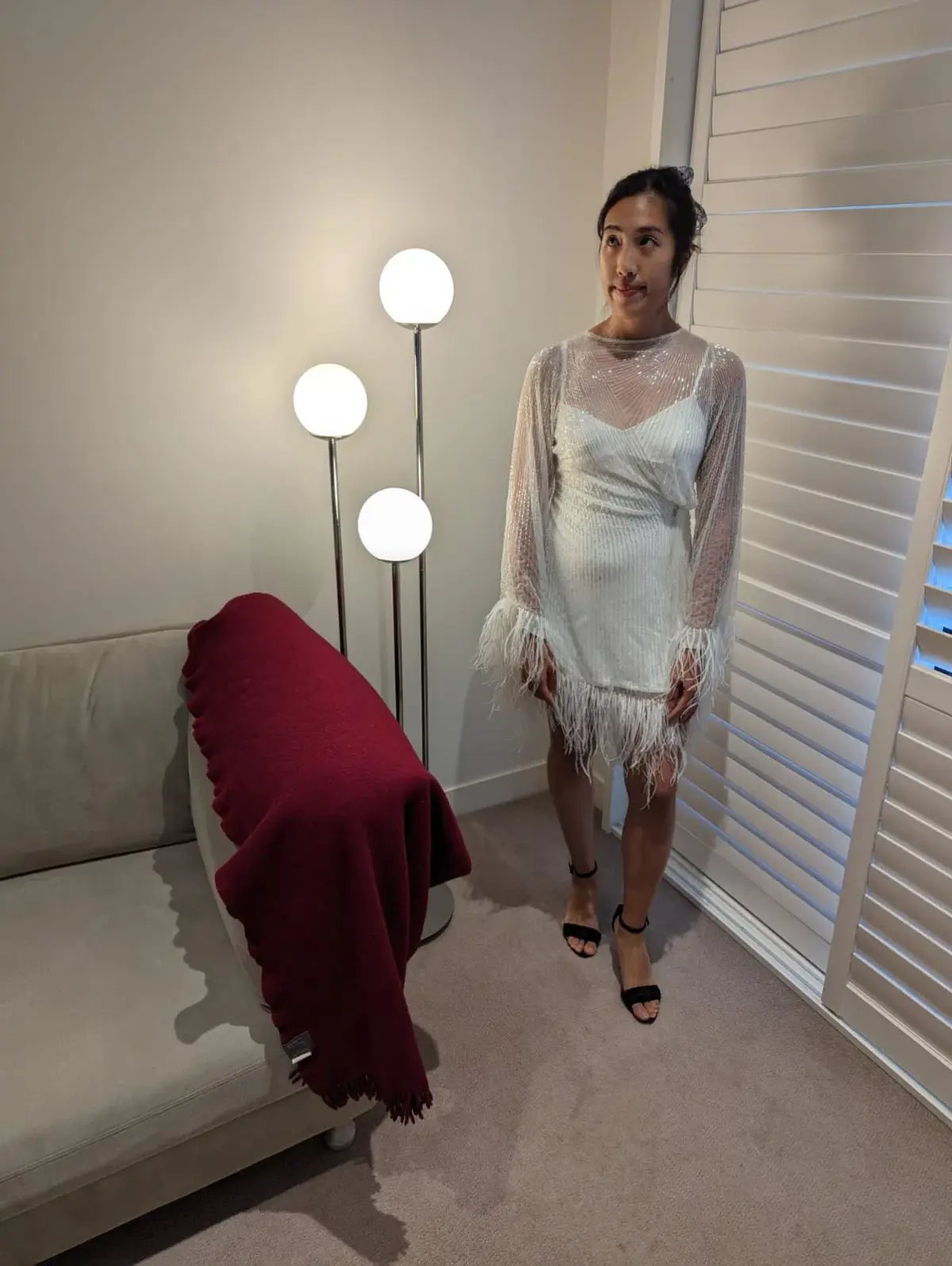 Rachel Gilbert Axel Mini Dress Ivory Size 1 / AU 8 photo 3