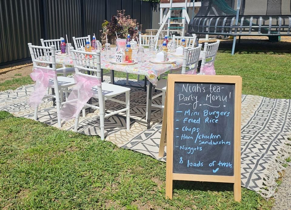 Kids party/event chairs and tables for hire- Tiffany chairs and folding trestle tables HIRE ONLY photo 2