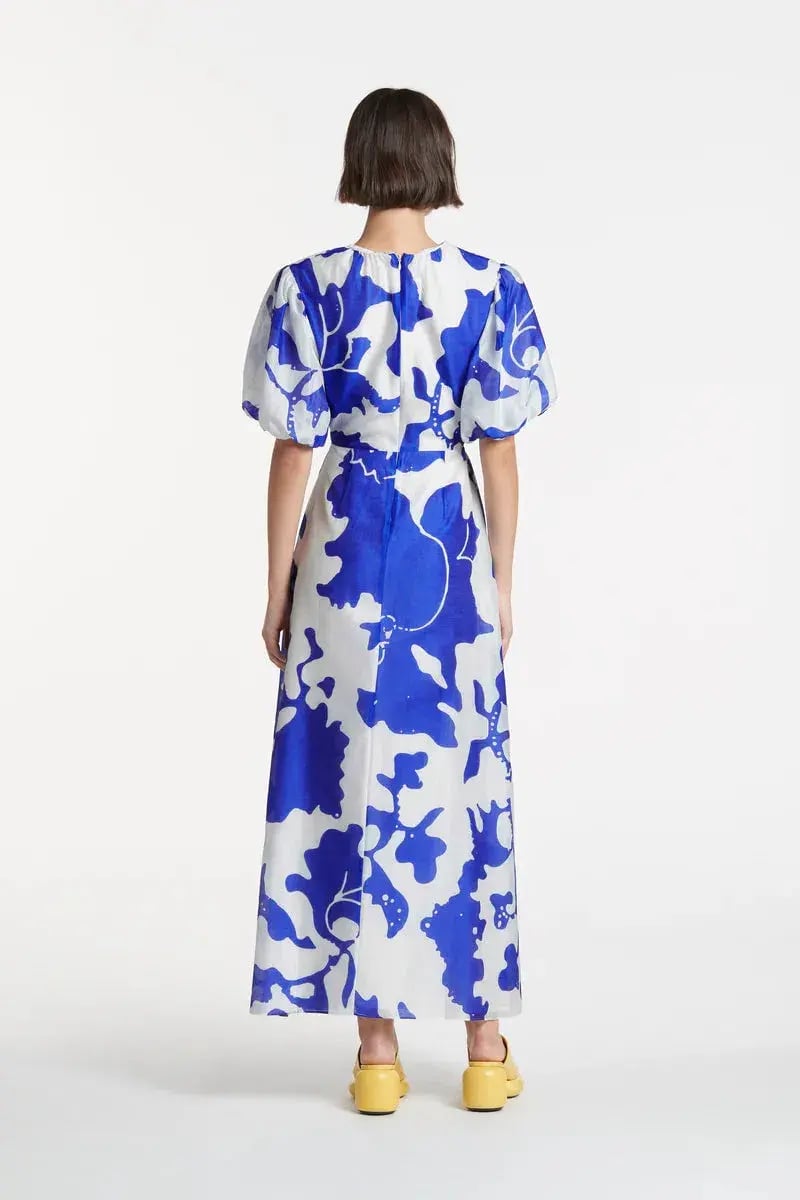 Sir The Label Vivi Puff-Sleeve Maxi Dress Print Size 10 photo 3