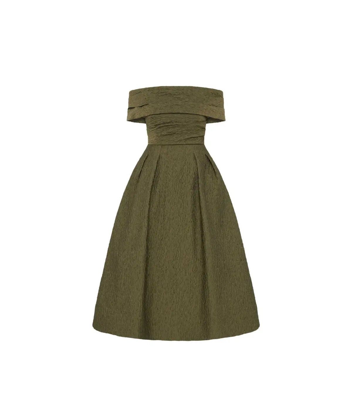 Rebecca Vallance Adalyn Off The Shoulder Midi Dress Green Size AU 12 photo 4