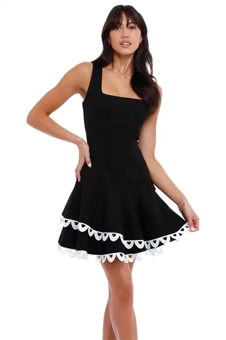 Elliatt Elevated Dress in Black Size 12 photo 3