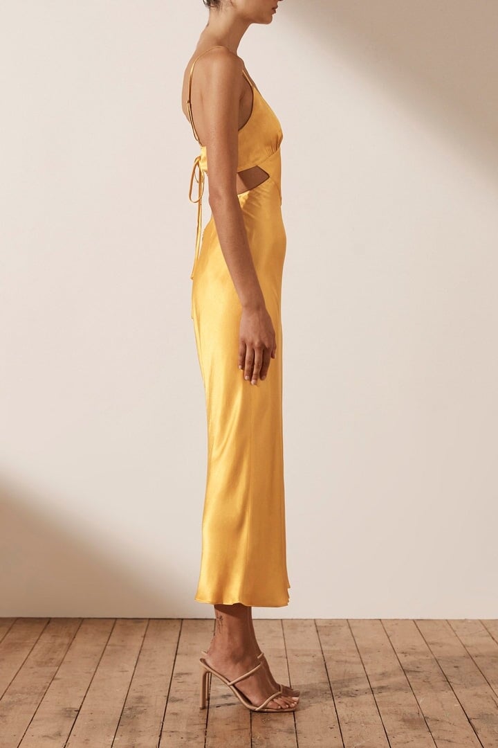 Shona Joy Alma Backless Midi Dress Saffron photo 4