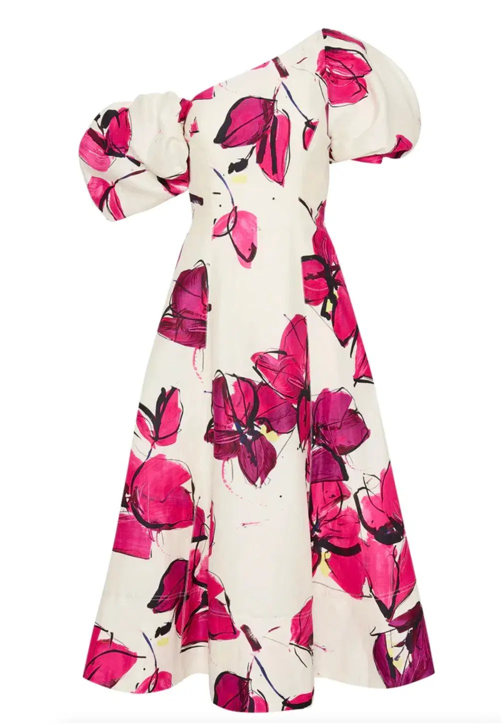 Aje Arista Tulip Sleeve Midi Dress Floral Size 6 photo 4