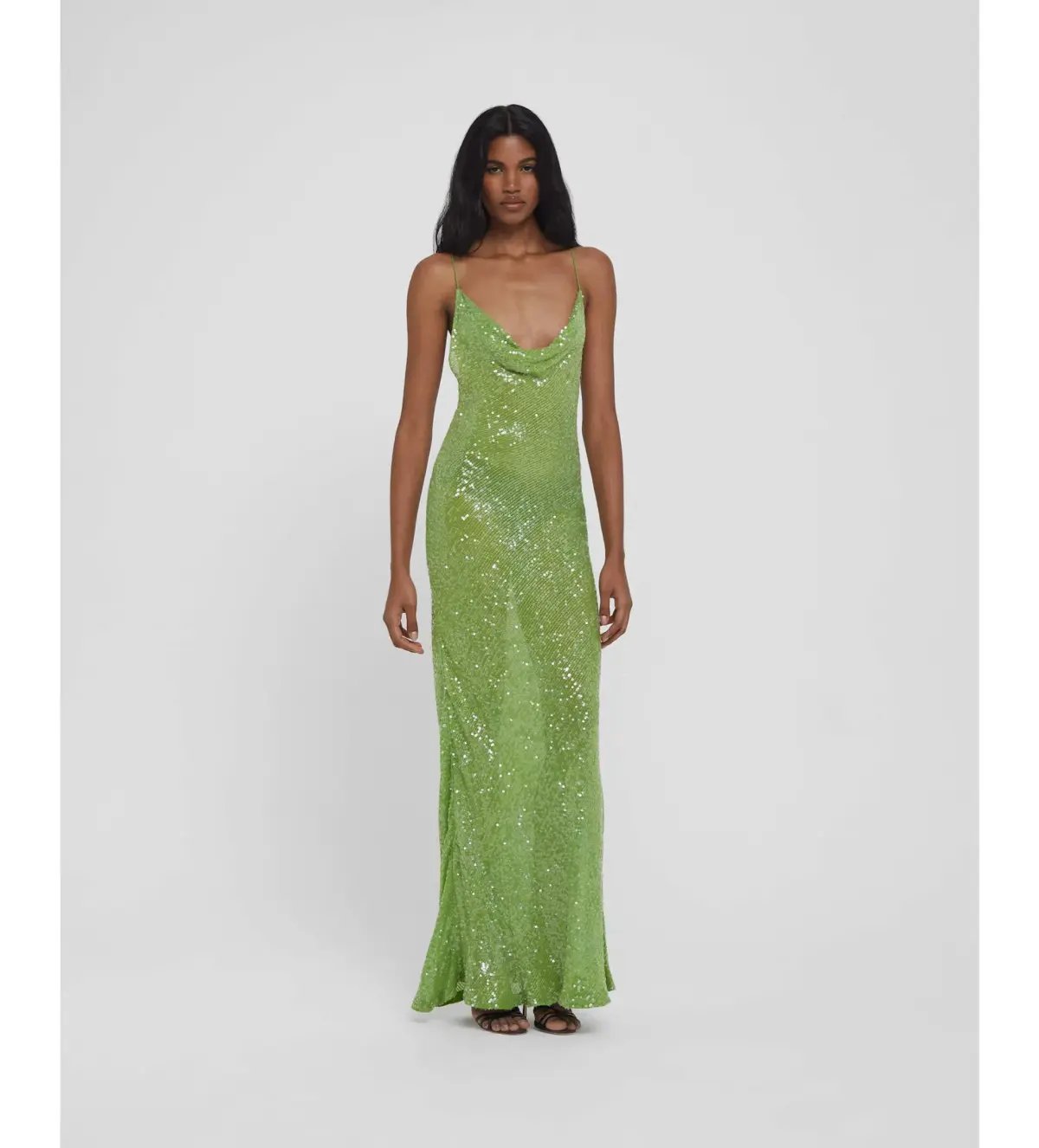 Rat & Boa Gaia Dress Green Sequin Size Small photo 3