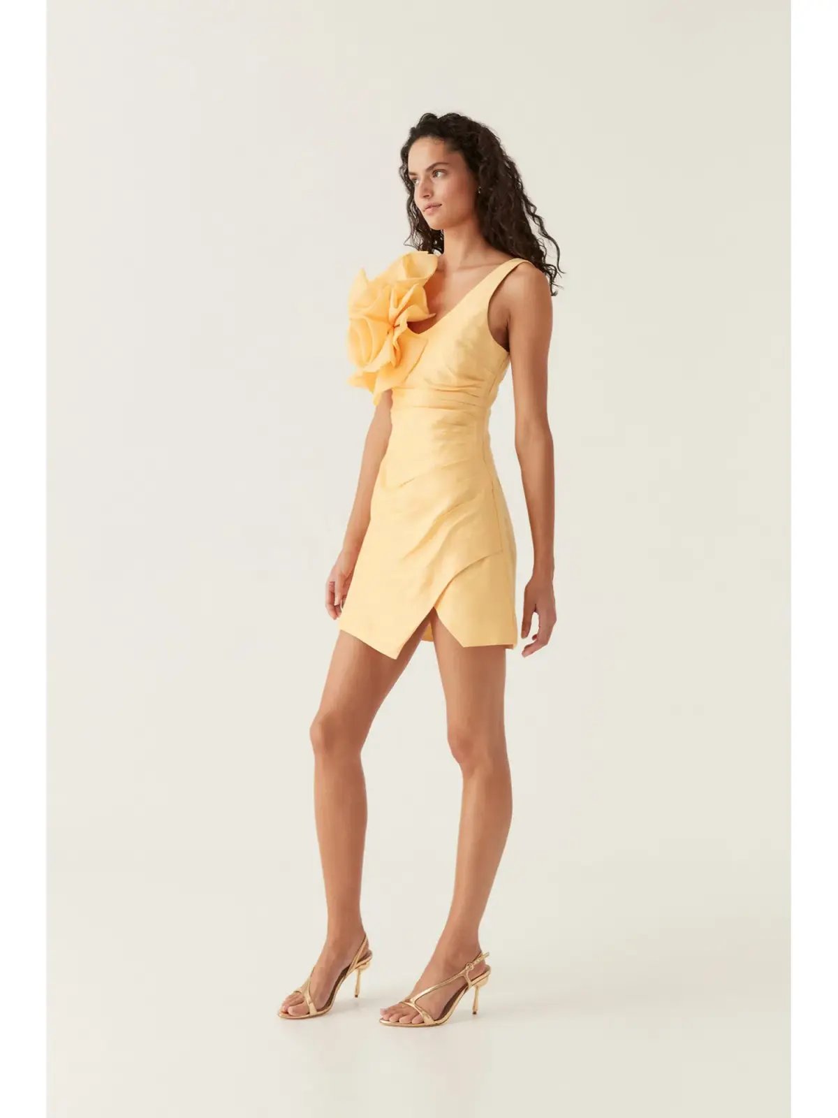 Aje Energy Mini Dress Marigold Yellow Size AU 4 photo 3