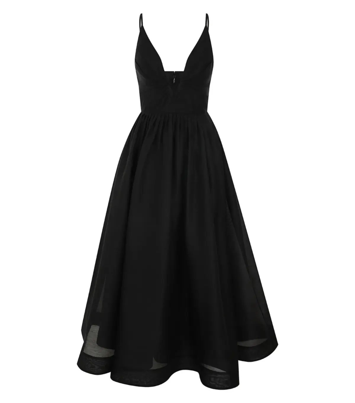 Zimmermann Hypnotic V Neck Midi Dress in Black Size 4 / AU 16 photo 4