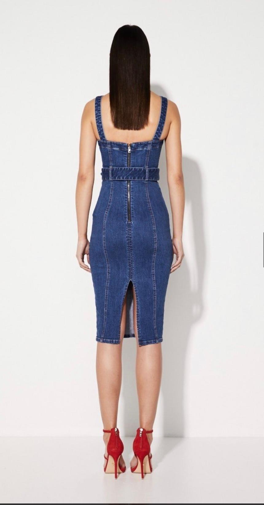 Mossman Denim Belted Dress size 8 photo 3