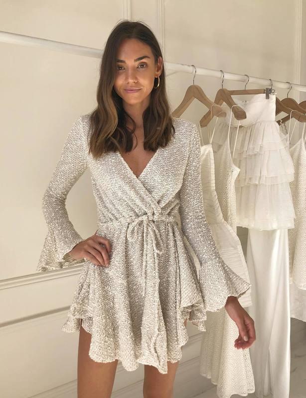 Shona Joy Aimee Frill Cuff Drawstring Mini Dress photo 2