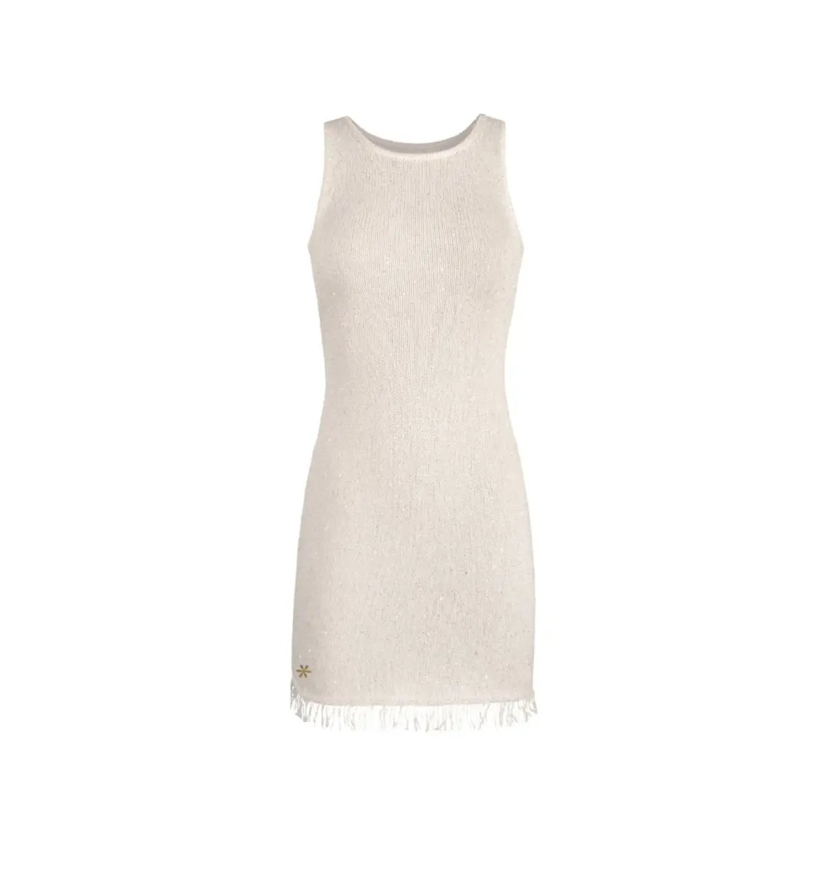 Asta Resort Natalia Mini Dress Ivory Sequin Size S / AU 8 photo 3