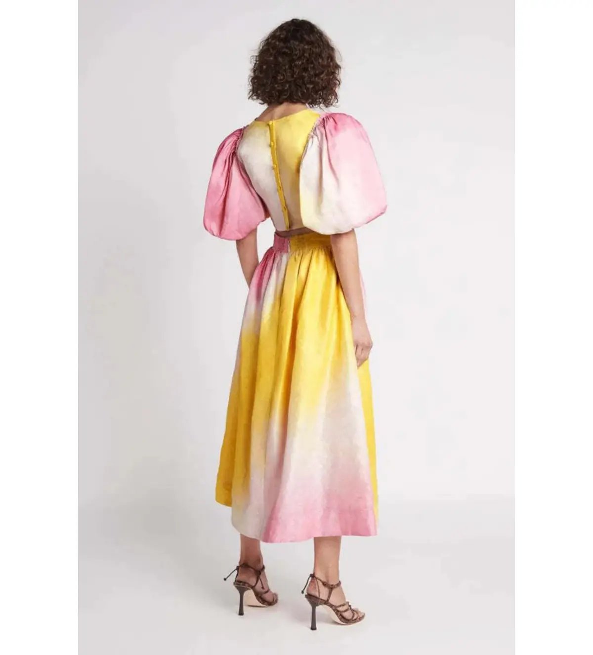 Aje Cloud Burst Puff Sleeve Cropped Top & Midi Skirt AU 8 photo 7