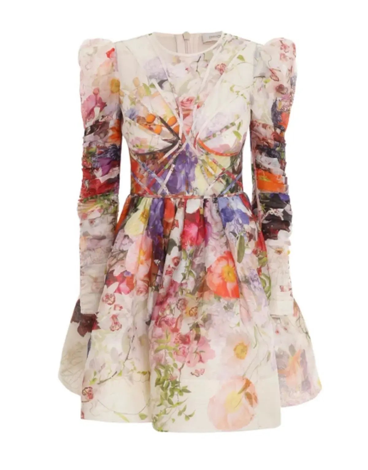 Zimmermann Prima Panelled Mini Dress Multi Floral Size 1 / Au 10 photo 3
