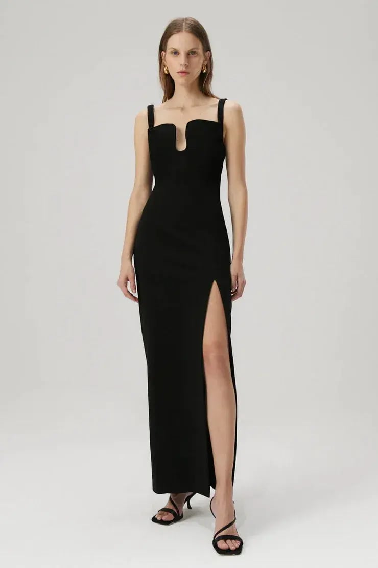 MISHA Franka Dress Black Size 8 photo 4